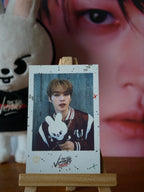 Stray Kids Lee Know THE VICTORY Polaroid-Style Photocard (White Frame with Leebit) — printed photo design