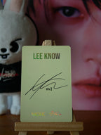 Stray Kids Lee Know NACIFIC Photocard (Round 2 Holographic) — reverse with printed signature design