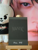 Stray Kids Lee Know MANIAC in Seoul Polaroid-style Photocard (Pre-order Polaroid, Black Design) — reverse