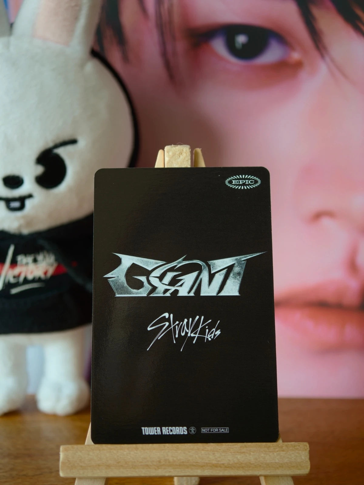 Stray Kids Lee Know GIANT Photocard (Tower Records POB) — reverse