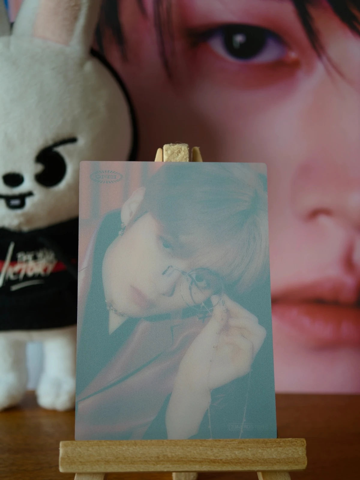 Stray Kids Lee Know CIRCUS Photocard (Tower Records Clear POB) — translucent reverse