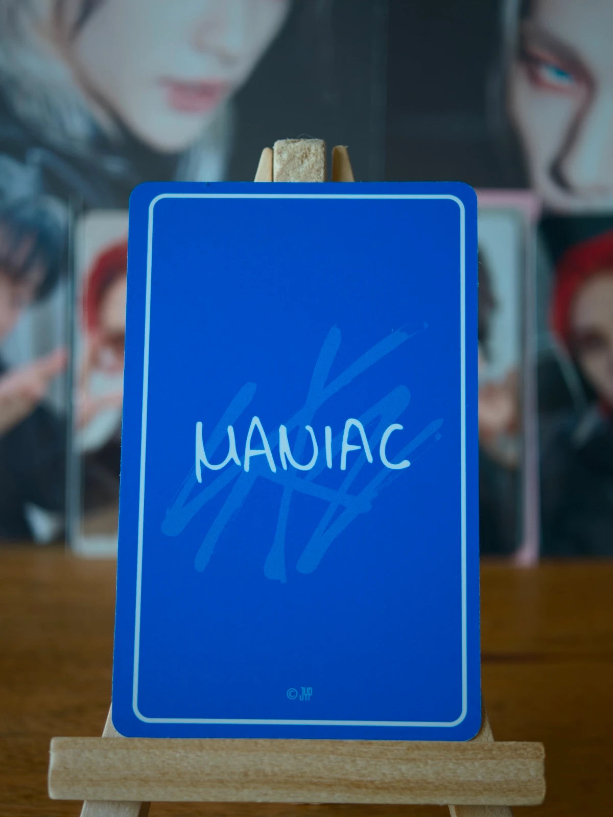 Stray Kids Hyunjin MANIAC Polaroid-style Photocard (Printed-signature Portrait) — back view