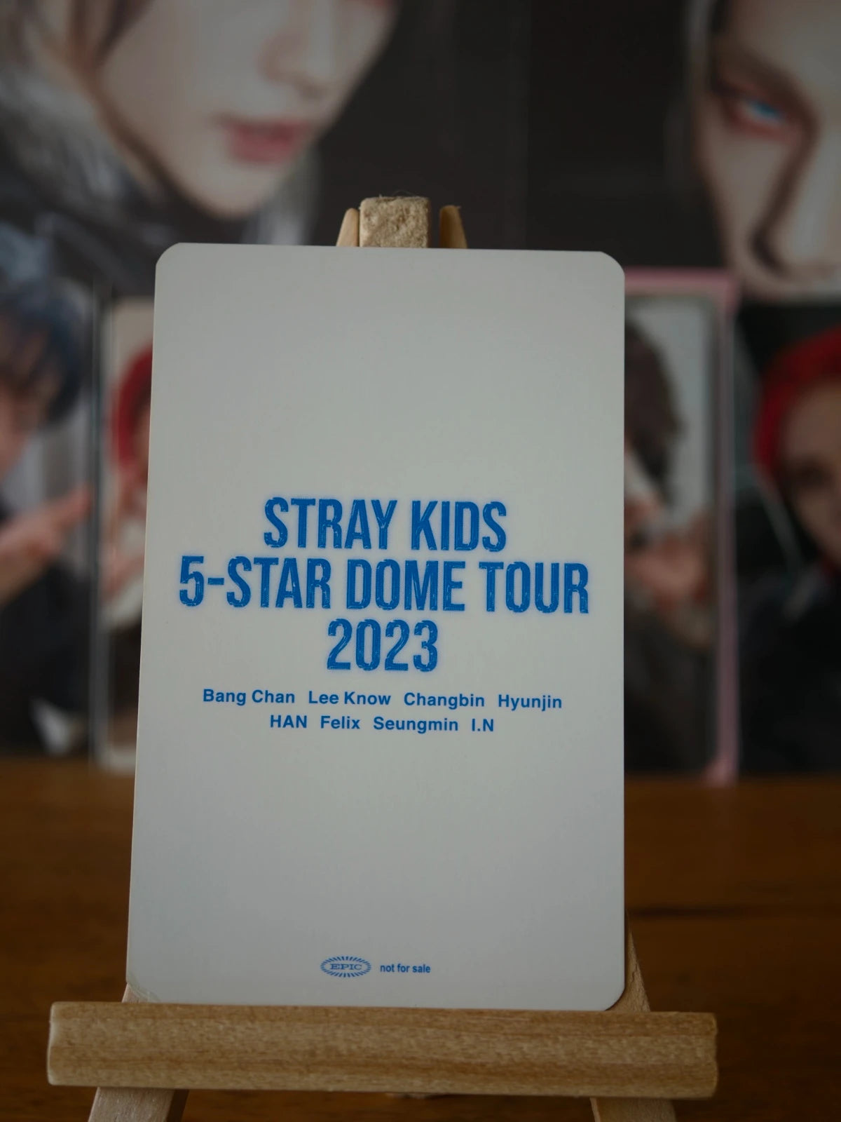 Stray Kids Hyunjin 5-STAR Dome Tour 2023 Photocard (Venue Benefit, Fukuoka, 16 August 2023) — reverse