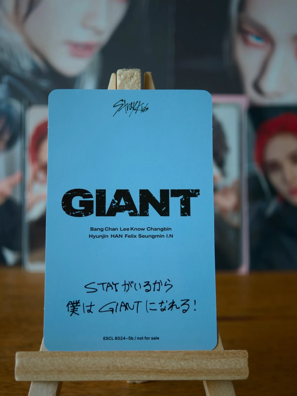 Stray Kids Hyunjin GIANT Photocard (Limited Album, B Design) — reverse