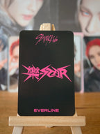 Stray Kids Hyunjin ROCK-STAR Photocard (Everline POB) — reverse