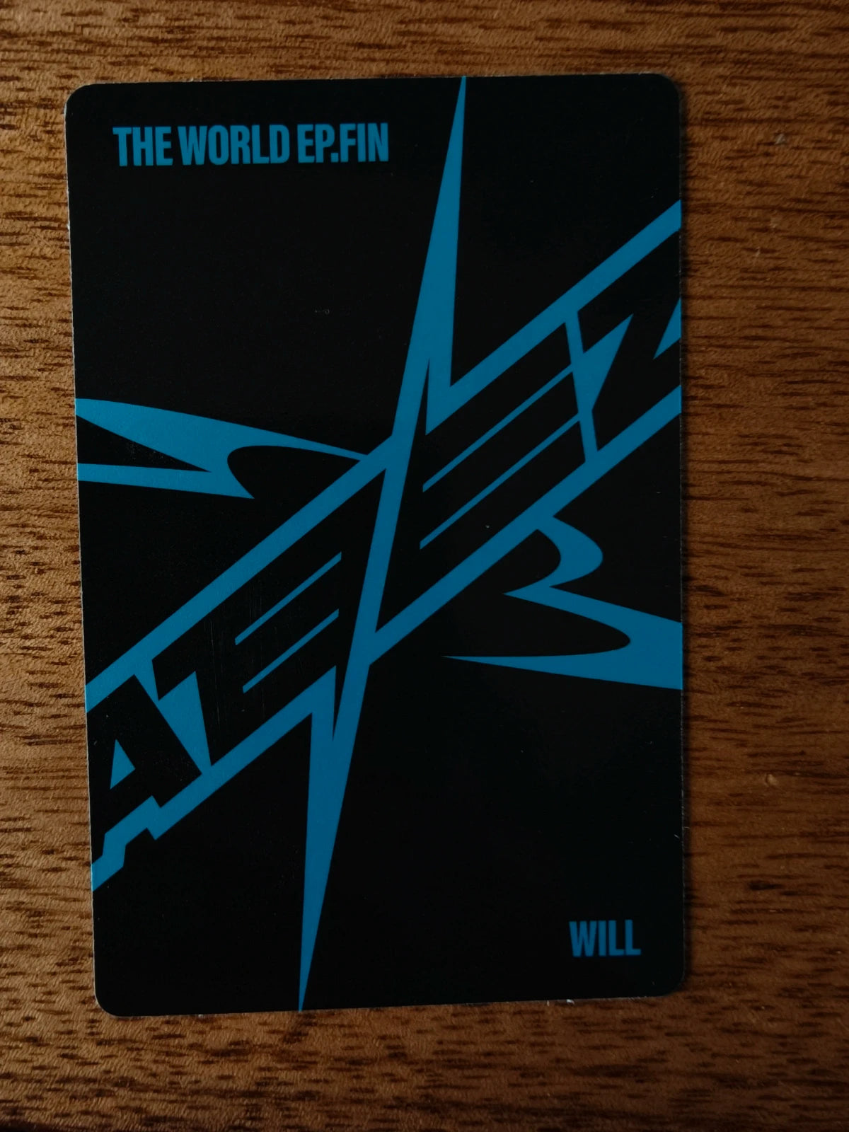 ATEEZ Wooyoung THE WORLD EP.FIN : WILL Photocard, additional view of photocard