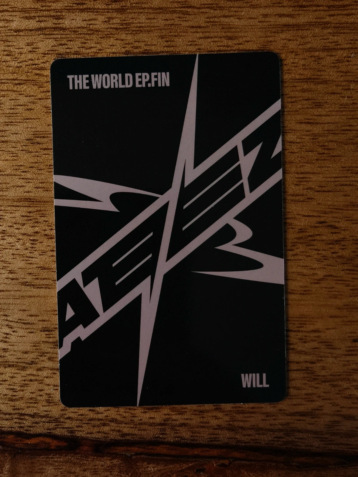 ATEEZ Wooyoung THE WORLD EP.FIN : WILL Photocard, additional view of photocard