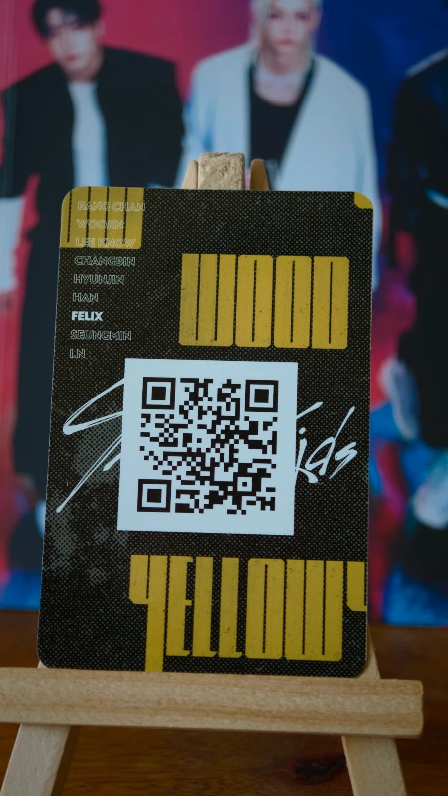 Stray Kids Felix Clé 2: YELLOW WOOD Photocard — QR-code reverse