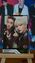 Stray Kids Bang Chan & Felix ODDINARY Unit Photocard (Black Back, Album POB) — front