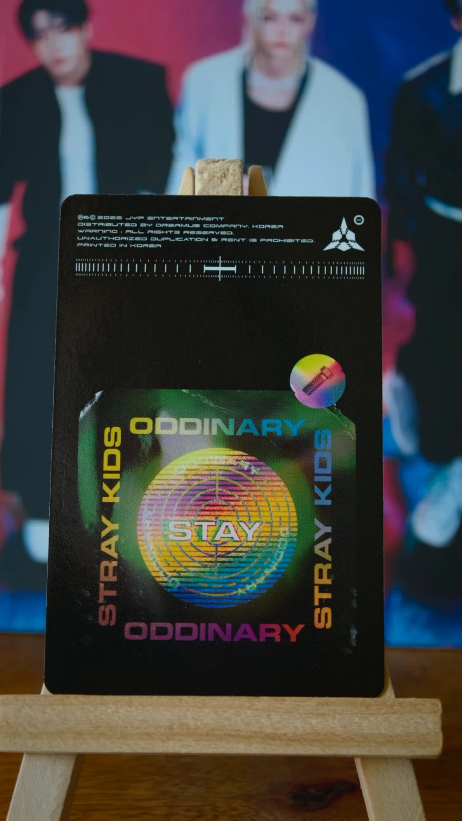 Stray Kids Bang Chan & Felix ODDINARY Unit Photocard (Black Back, Album POB) — reverse