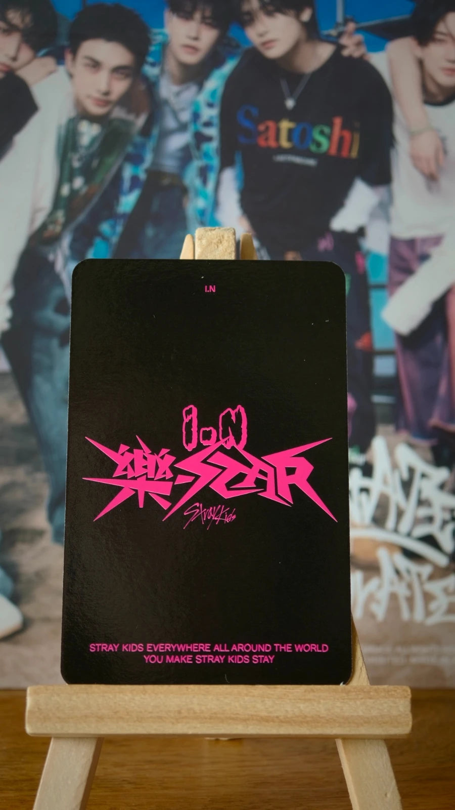 Stray Kids I.N ROCK-STAR Photocard (Postcard Ver.) — reverse