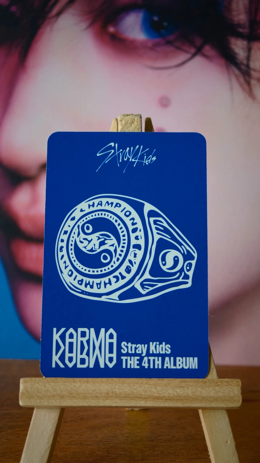 Stray Kids Bang Chan KARMA Photocard (Accordion POB) — reverse