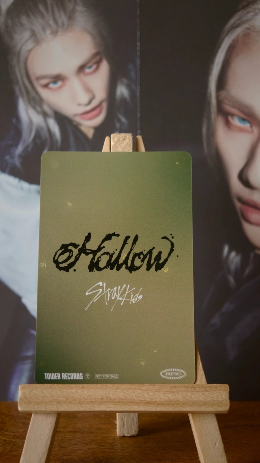 Stray Kids Hyunjin Hollow Photocard (Tower Records POB) — reverse
