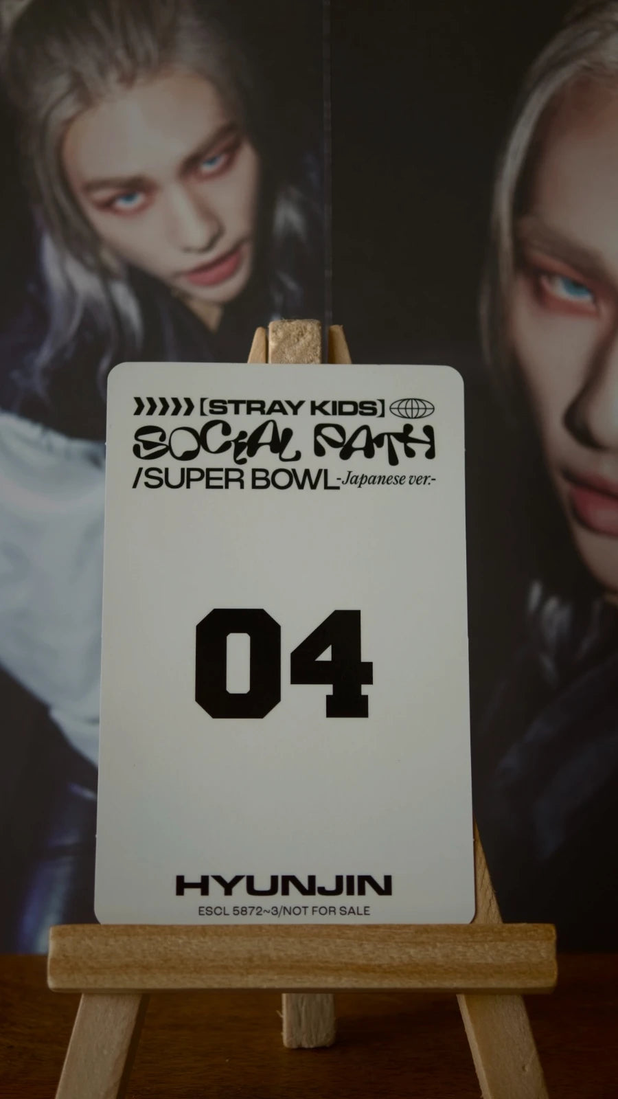 Stray Kids Hyunjin Social Path / Super Bowl Photocard (Limited B Ver.) — reverse