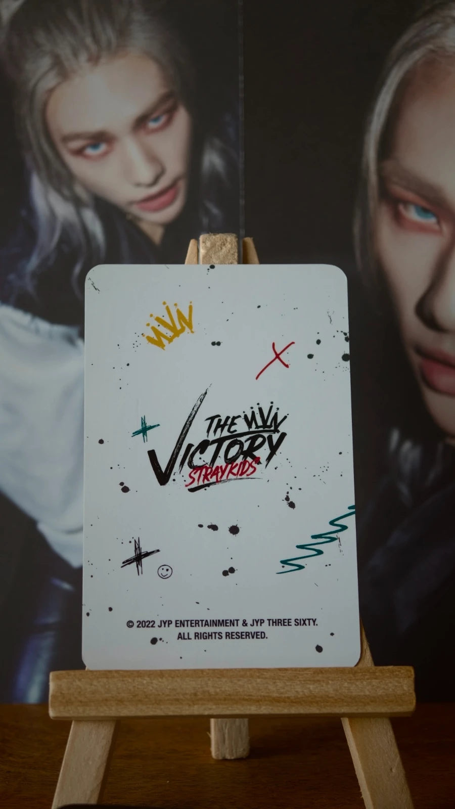 Stray Kids Hyunjin THE VICTORY Photocard — THE VICTORY reverse design