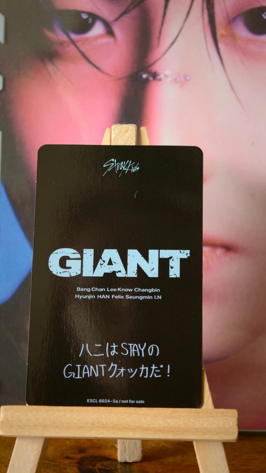 Stray Kids Han GIANT Photocard (Limited Album, A Design) — reverse