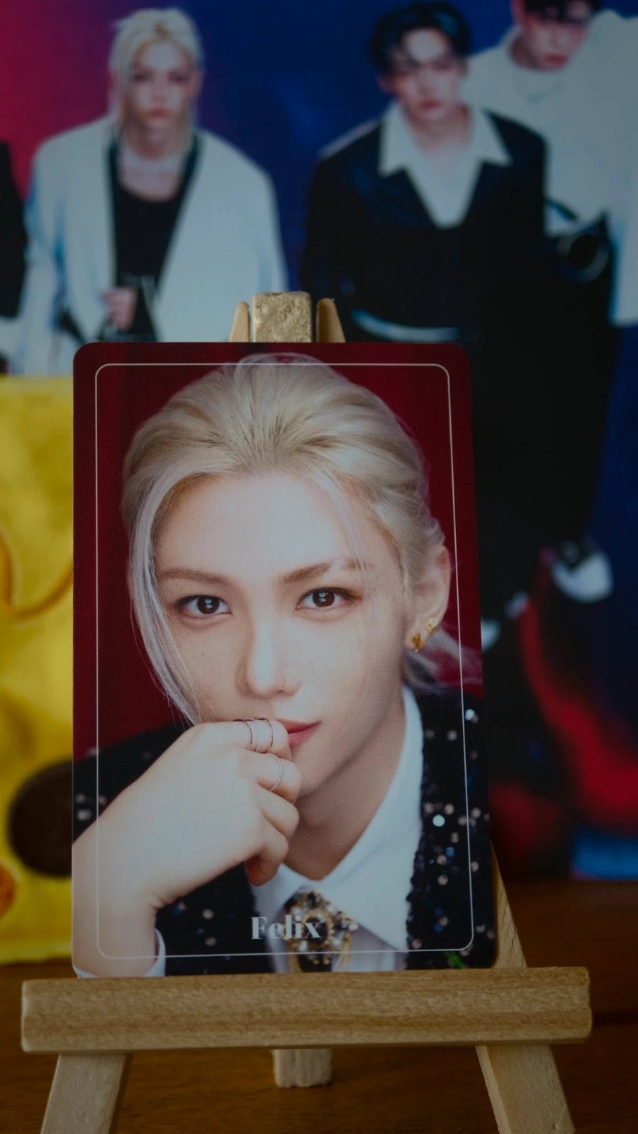 Stray Kids Felix XMAS POPUP STORE 2024 Photocard (Merchandise Photocard Set - Double-sided) — second portrait on reverse