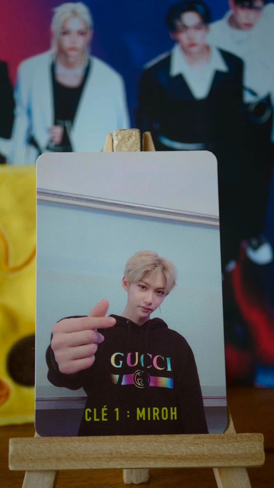 Stray Kids Felix Clé 1: MIROH Photocard (Clé 1: MIROH Text Design) — front