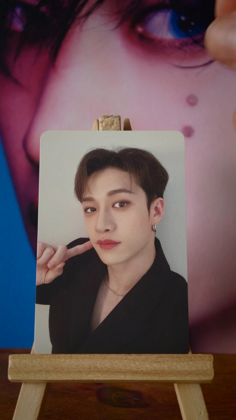 Stray Kids Bang Chan NACIFIC Double-sided Photocard (Round 18 SKZ in the Black) — first portrait side
