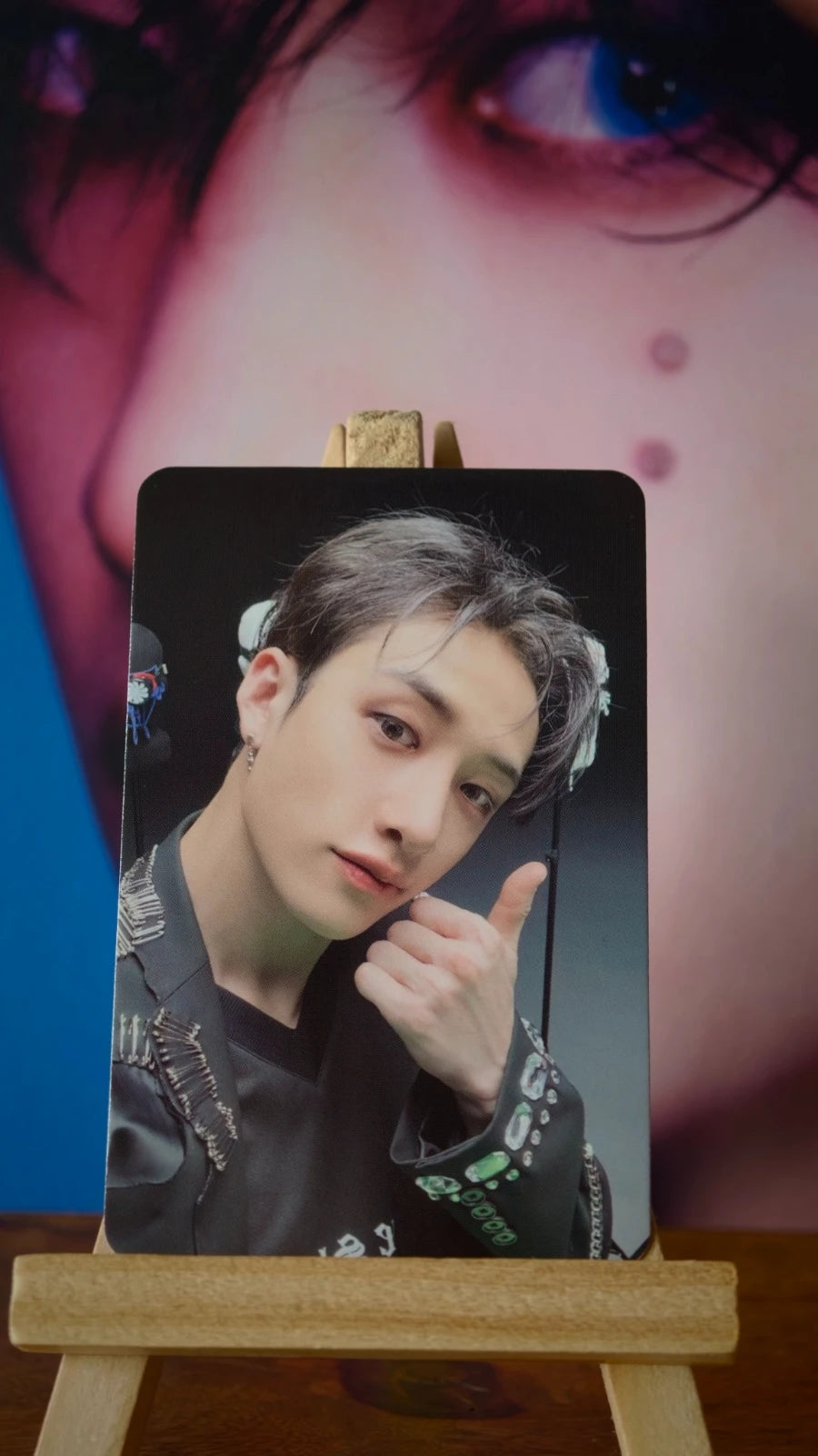 Stray Kids Bang Chan ROCK-STAR Photocard (Album Card A) — portrait side