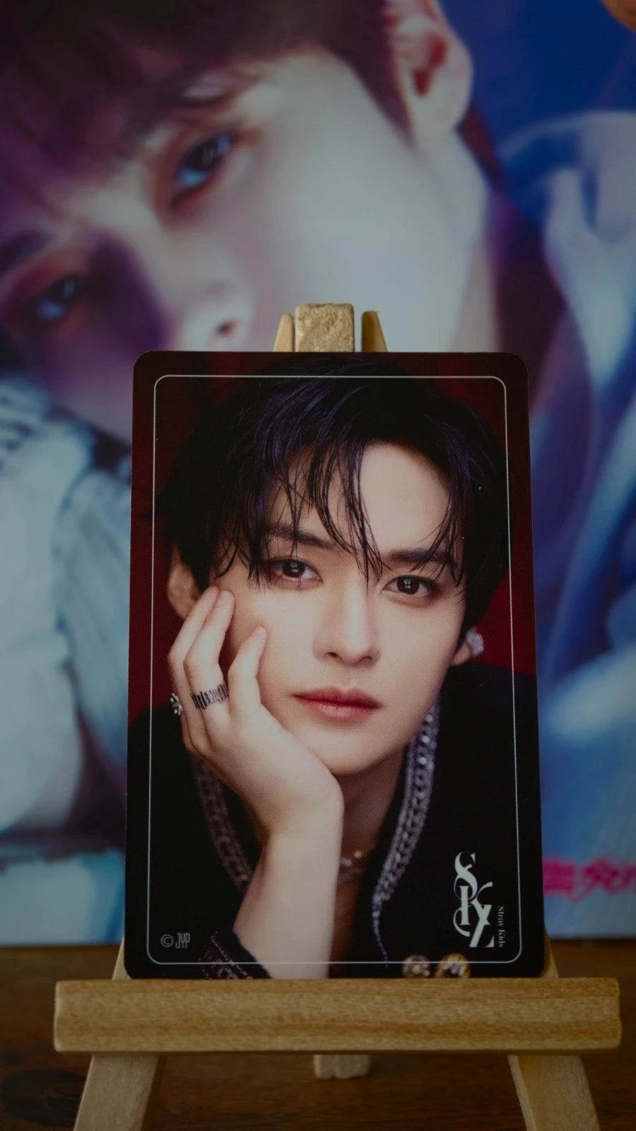 Stray Kids Lee Know XMAS POPUP STORE 2024 Photocard (Merchandise Photocard Set - Double-sided) — second portrait on reverse