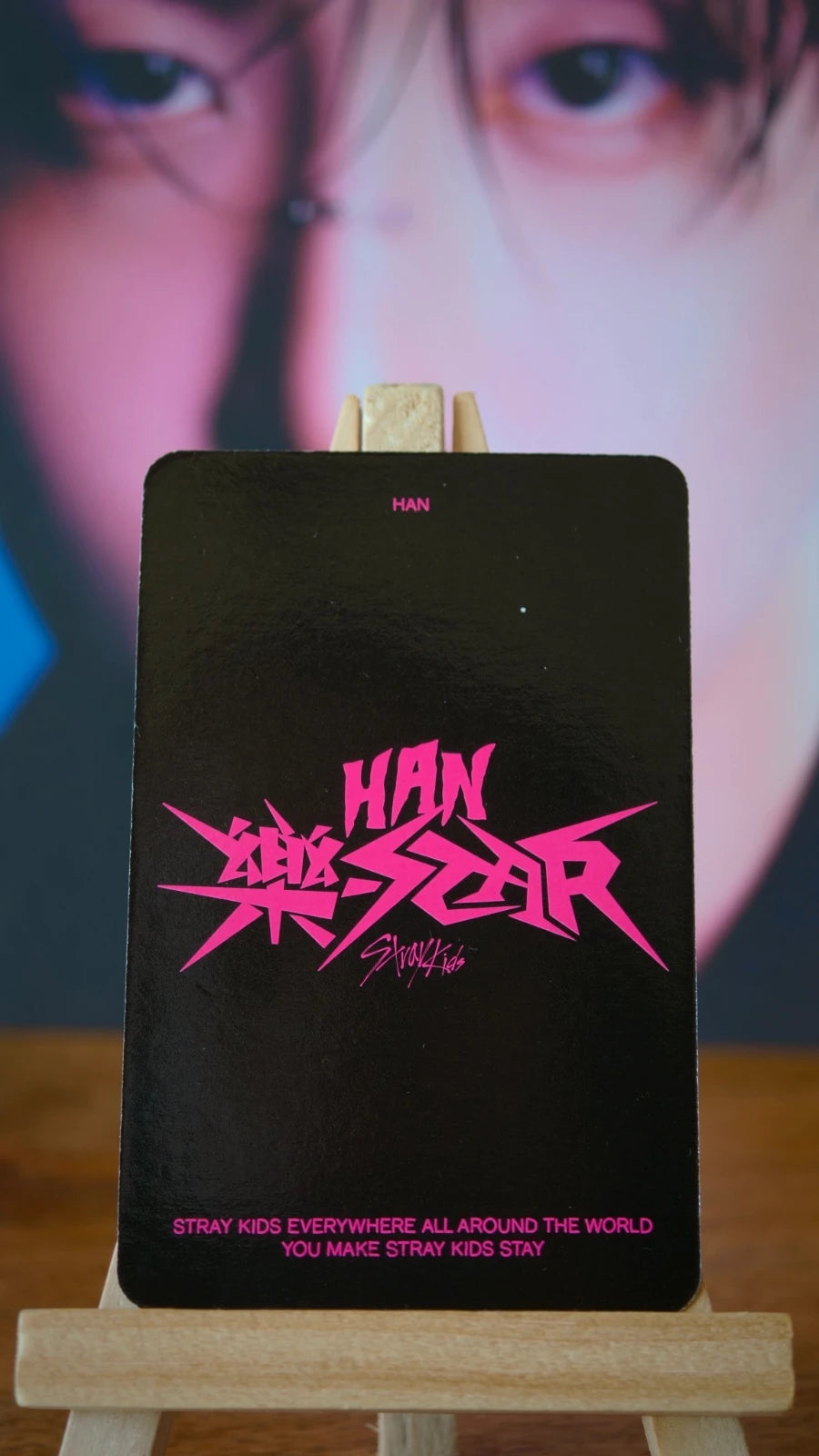 Stray Kids Han ROCK-STAR Photocard (Postcard Ver.) — reverse