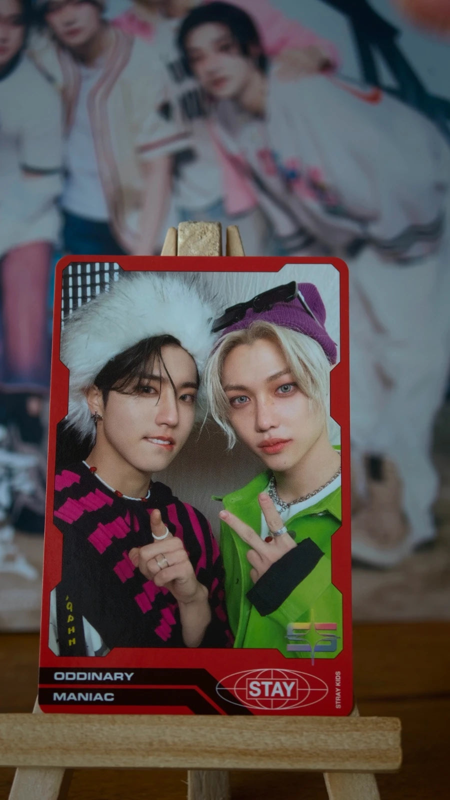 Stray Kids Han & Felix ODDINARY Unit Photocard (Red Back, Album POB) — front
