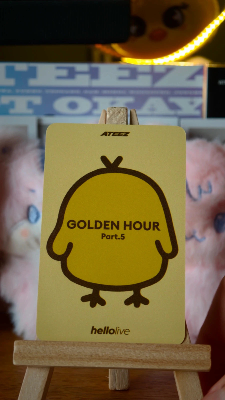 ATEEZ Seonghwa GOLDEN HOUR : Part.5 Photocard (Hellolive POB), additional view of photocard