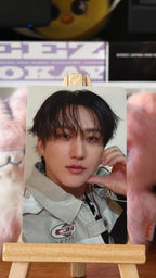Stray Kids Changbin dominATE Photocard (Grey Hood Portrait / SKZOO Reverse) — front portrait view