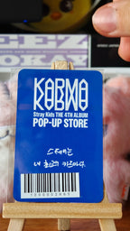 Stray Kids Changbin KARMA Photocard (Pop-up Store - Week 2 Purchase Benefit) — reverse design and packaging label