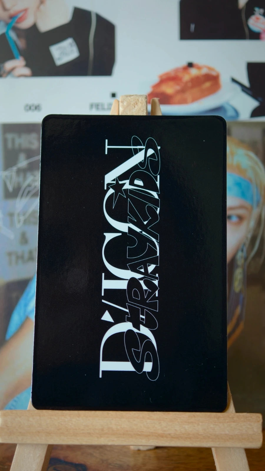 Stray Kids Felix DICON D’FESTA Mini Edition Photocard (Lenticular Special Card), black reverse with silver DICON lettering
