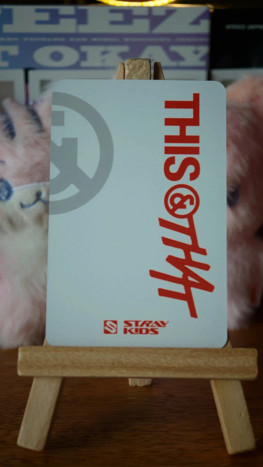 Stray Kids Hyunjin THIS & THAT Photocard (FANS Album Ver. Set Card), reverse of photocard