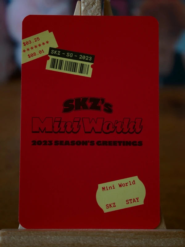 Stray Kids Bang Chan SKZ’s Mini World 2023 Season’s Greetings Photocard, reverse