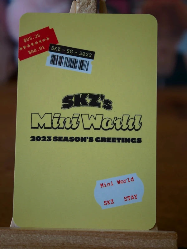 Stray Kids Bang Chan SKZ’s Mini World 2023 Season’s Greetings Photocard, reverse