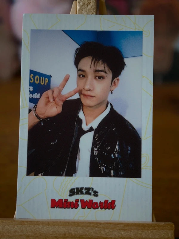 Stray Kids Bang Chan SKZ’s Mini World 2023 Season’s Greetings Polaroid-style Photocard, front