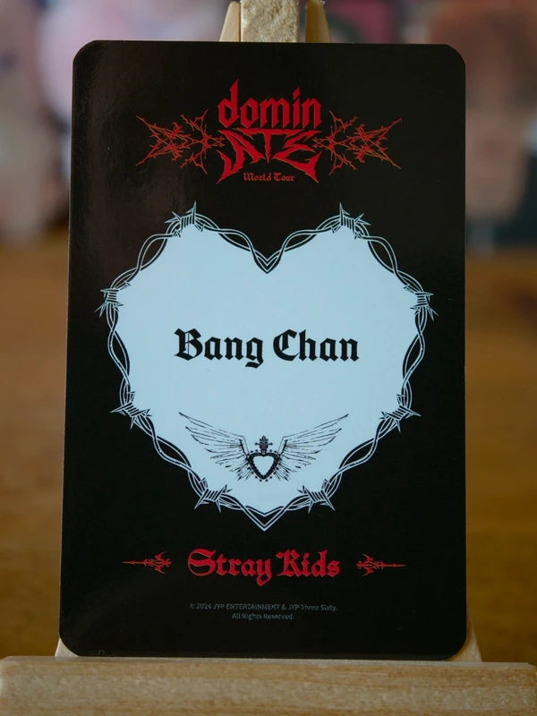 Stray Kids Bang Chan dominATE World Tour Photocard (SKZOO Hair Clip), reverse