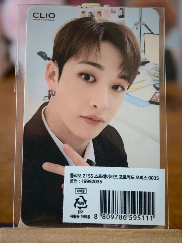 Stray Kids Bang Chan CLIO Double-sided Photocard, front