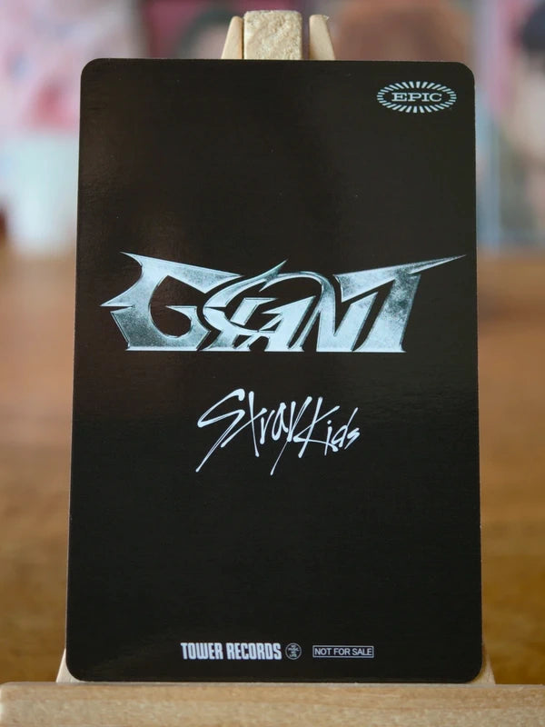 Stray Kids Bang Chan GIANT Photocard (Tower Records), reverse
