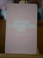 Stray Kids Bang Chan 5-STAR Dome Tour 2023 Photocard (Tokyo Venue Benefit), reverse