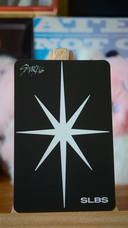 Stray Kids Bang Chan SLBS Photocard (Dark Portrait - Compass Reverse) — SLBS logo reverse