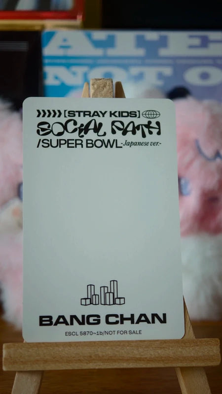 Stray Kids Bang Chan Social Path / Super Bowl Photocard (Limited A, White Back) — reverse