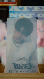 Stray Kids Bang Chan GIANT Clear Bookmark (HMV POB) — reverse