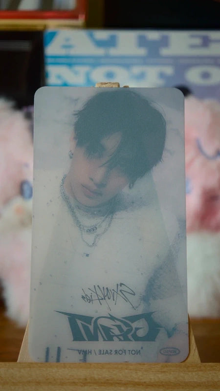Stray Kids Bang Chan GIANT Clear Bookmark (HMV POB) — reverse