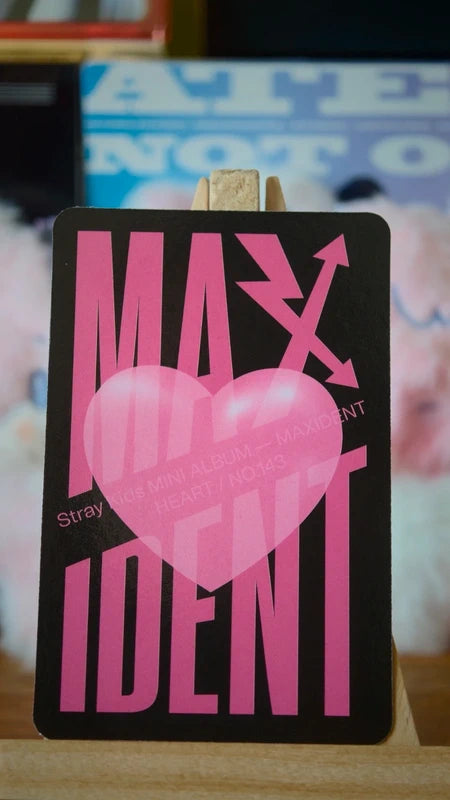 Stray Kids Bang Chan MAXIDENT Photocard (HEART Design) — reverse