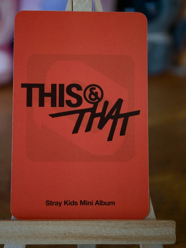 Stray Kids Felix THIS & THAT Photocard (FANS Album Ver.), reverse of photocard