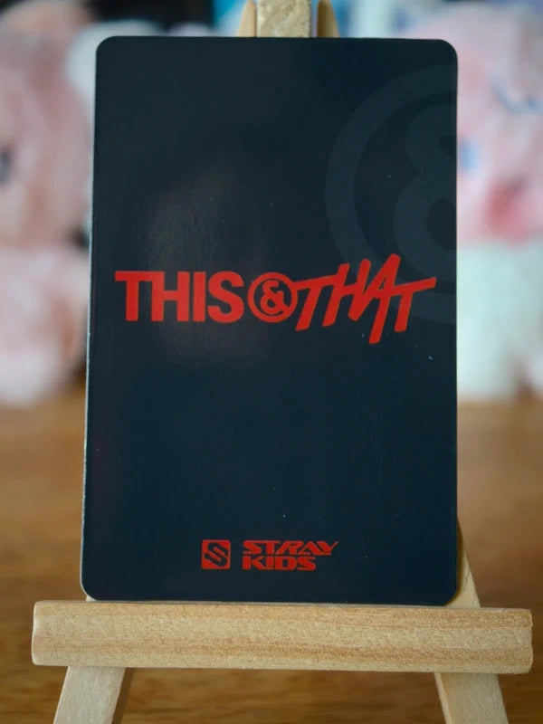 Stray Kids Felix THIS & THAT Lenticular Photocard (FANS Album Ver.), reverse of photocard