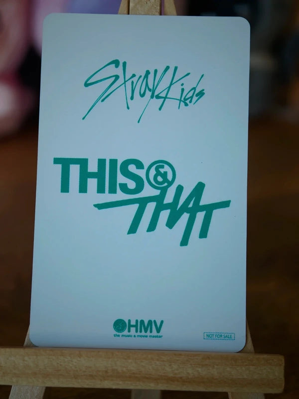 Stray Kids Felix THIS & THAT Photocard (HMV Lucky Draw X), reverse of photocard