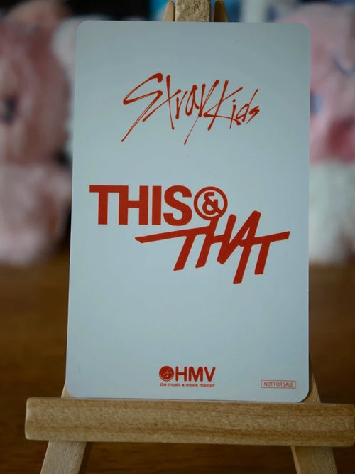 Stray Kids Felix THIS & THAT Photocard (HMV Lucky Draw Y), reverse of photocard