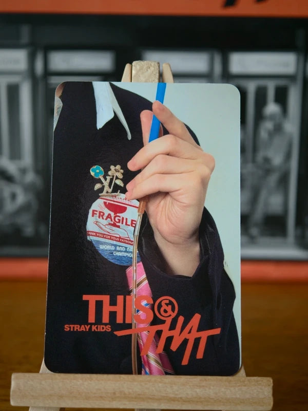 Stray Kids Felix THIS & THAT Photocard (& Ver. Double-sided), reverse of photocard