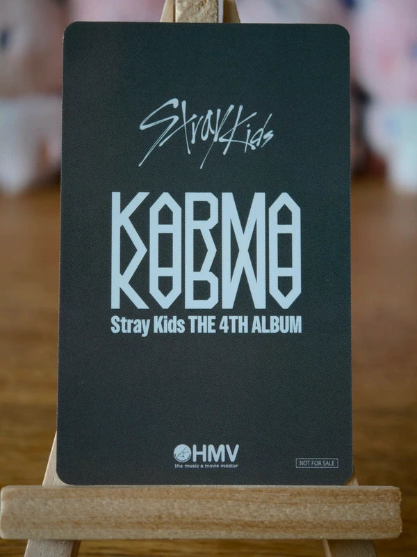 Stray Kids Felix KARMA Photocard (HMV A POB), reverse of photocard